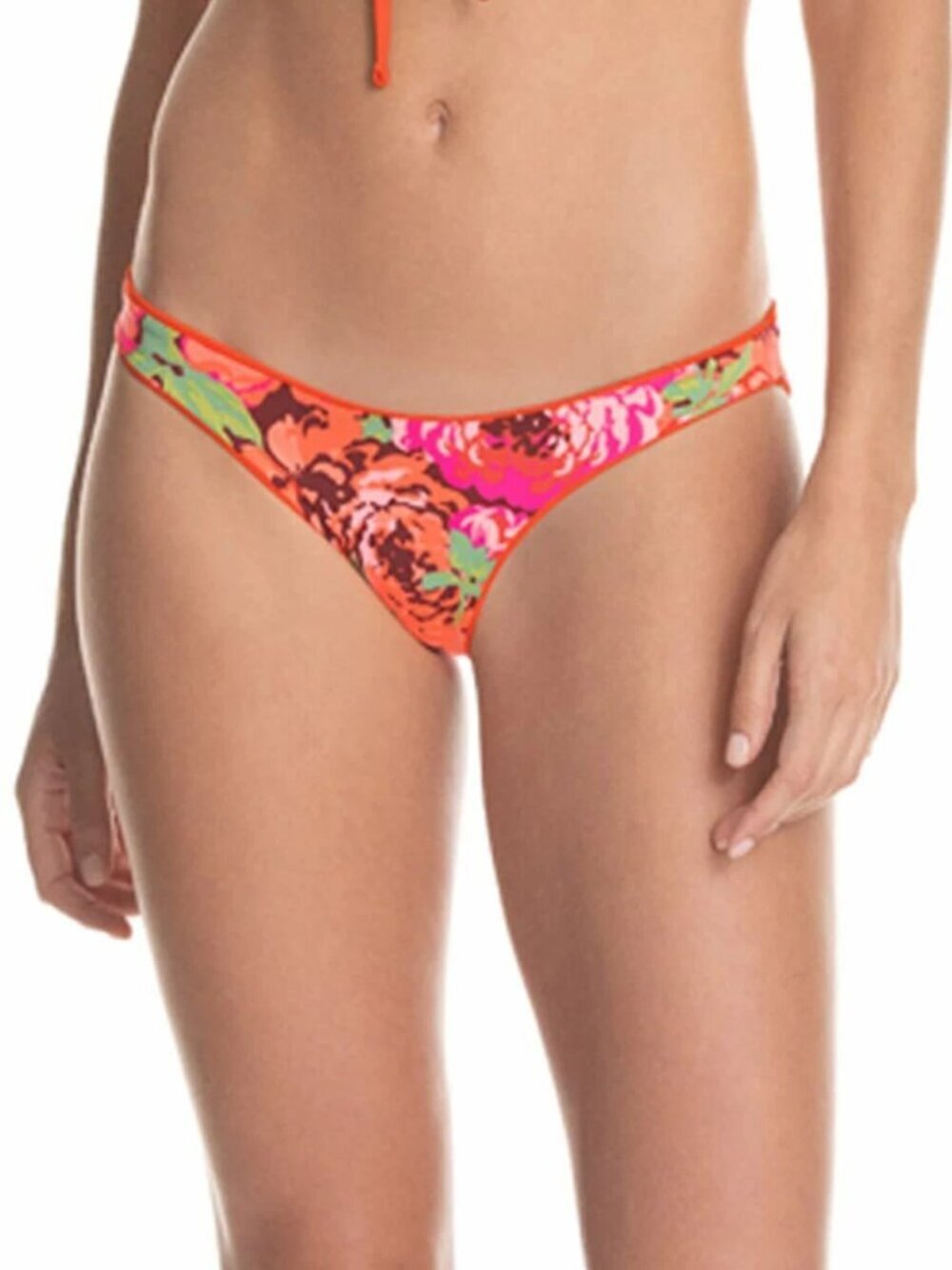 NWT Maaji Reversible Ginger Orange Flirt Bikini Bottom Floral XL